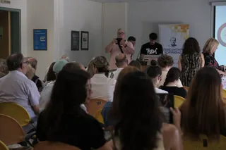 Στιγμιότυπο από την εκδήλωση Wine & Balance στο Πανεπιστήμιο Πατρών (3/21)